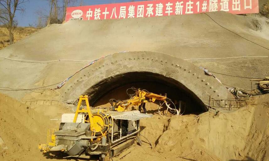 中鐵十八局集團承建車新莊1#隧道